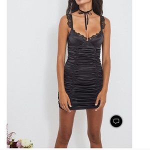 For Love & Lemons Swirly Floral Embroidered Dress